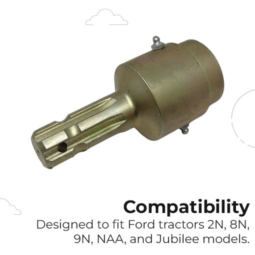 Overrunning PTO coupler for Ford Tractor