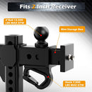 Height Adjustable Hitch with Hook & Mini Storage Box