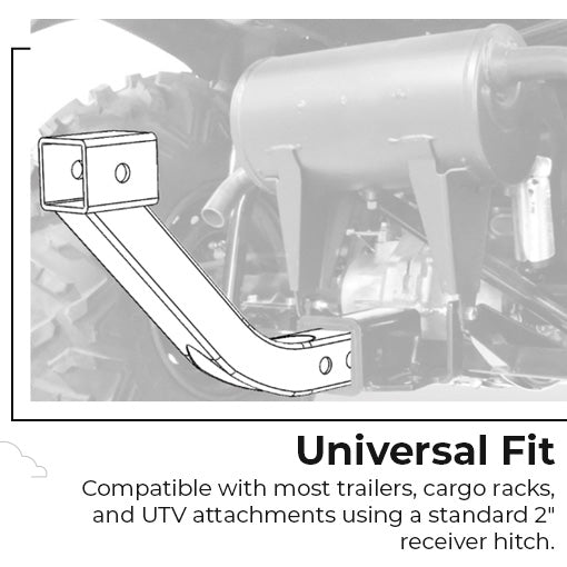 Atv With 5 Inch Riser Heavy Duty ATV/UTV Receiver Hitch Riser