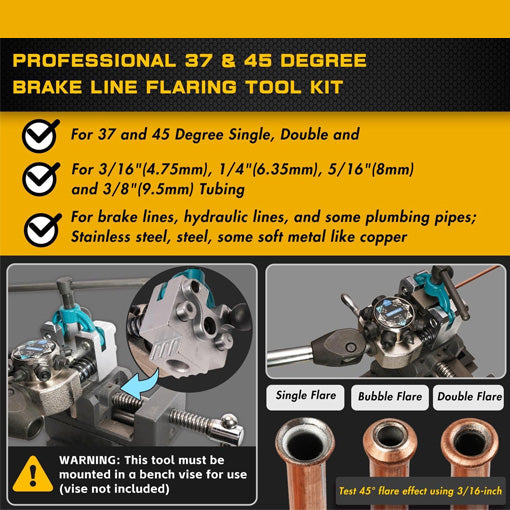 3-in-1 Brake Line Flaring Tool Kit