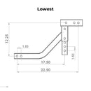 12" to 20" ATV UTV Adjustable Receiver Hitch