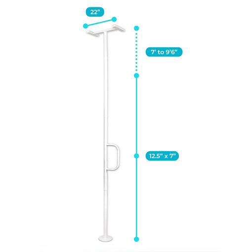 Adjustable Floor to Ceiling Shower Safety Grab Bar