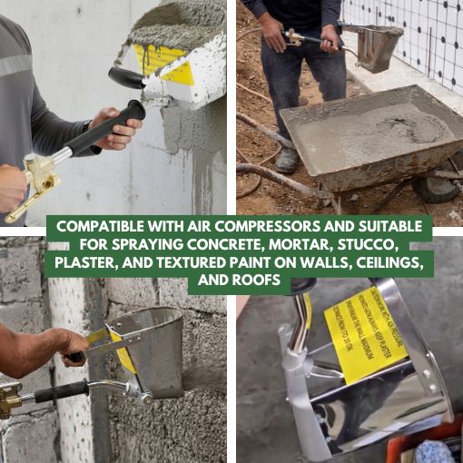 Easy 4-Jet Cement Mortar Stucco Sprayer