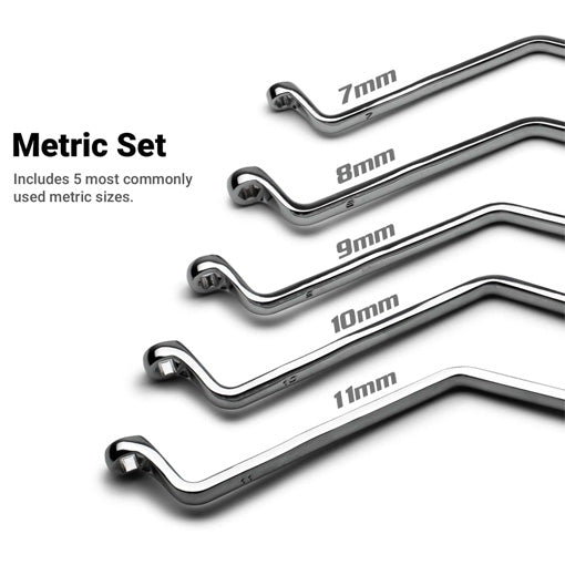 Angled Double-Box End Brake Bleeder Wrench Set