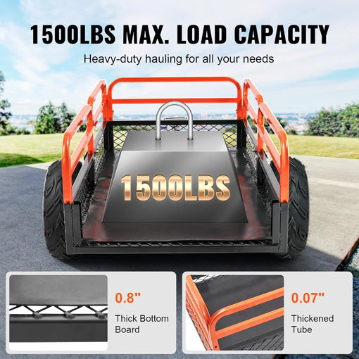 ATV UTV Trailer Tow Behind Dump Cart