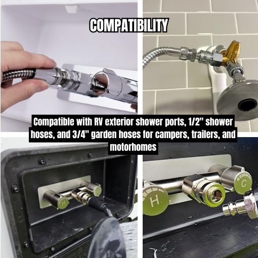 Metal RV Exterior Quick Connector Hose Fitting Adapters