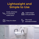 2-in-1 Raised Toilet Seat with Removable Padded Arms