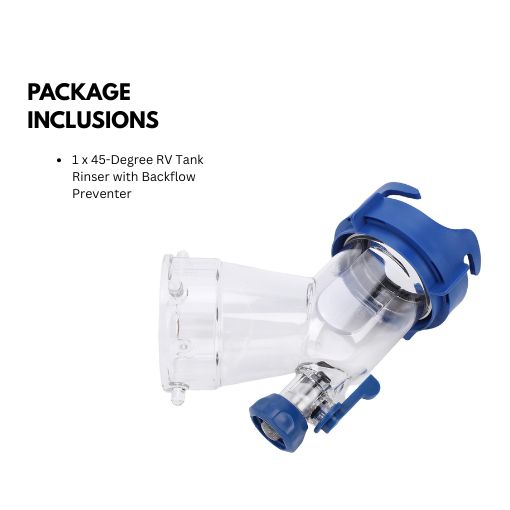 45-Degree RV Tank Rinser with Backflow Preventer