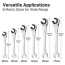 Ratcheting Open-end Brake Line Wrench Set