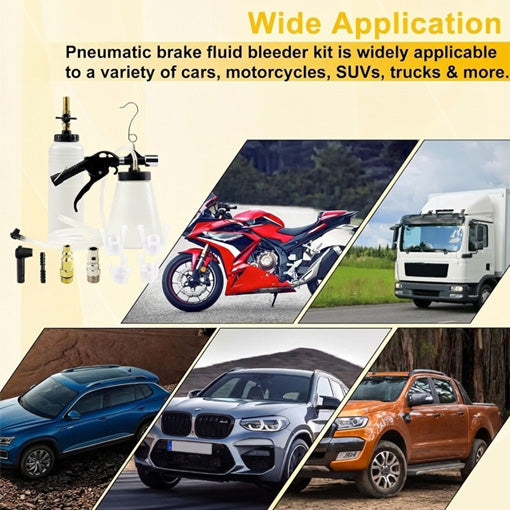 Brake and Clutch Fluid Pneumatic Vacuum Bleeder Tool Kit