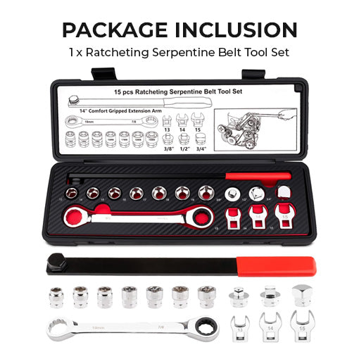 Ratcheting Serpentine Belt Tool Set