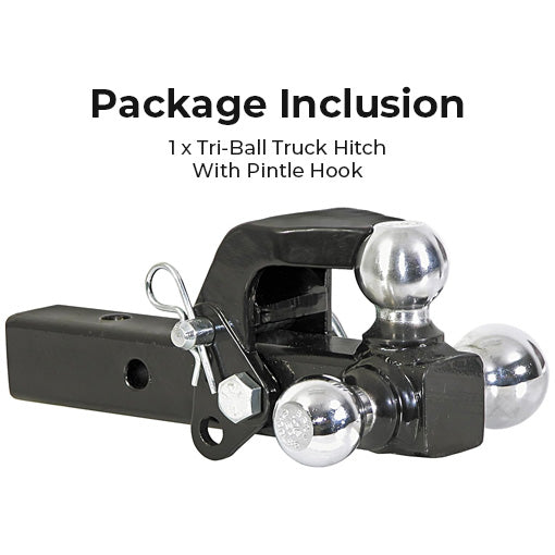 Tri-Ball Truck Hitch With Pintle Hook