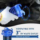 Hassle-free RV Sewer Hose 20FT with Wye Adapter Complete Kit