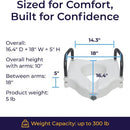 2-in-1 Raised Toilet Seat with Removable Padded Arms