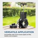 RV Sewer Gate Valve with Shut Off Valve and Leak-proof Cap