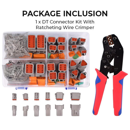 DT Connector Kit With Ratcheting Wire Crimper
