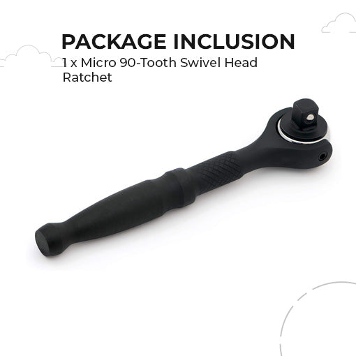 Micro 90-Tooth Swivel Head Ratchet