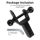 3-in-1 ATV/UTV Dual Ball Trailer Hitch