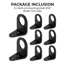Bolt-on Mounting Hole 3/16" Brake Line Tabs