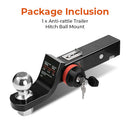 Anti-rattle Trailer Hitch Ball Mount (with Gap Elimination System)