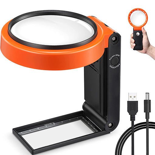 LED Magnifying Glass & Stand