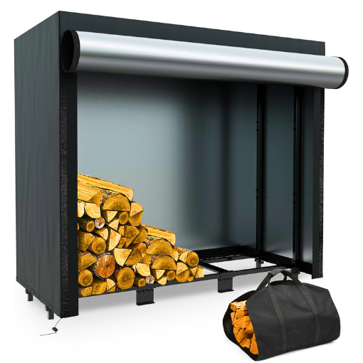 Outdoor Firewood Rack With Cover