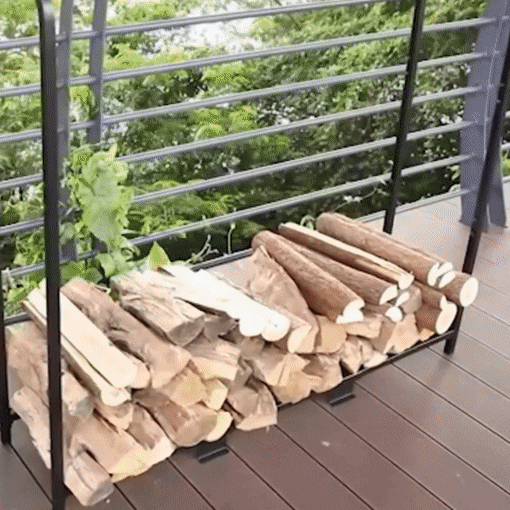 Outdoor Firewood Rack With Cover