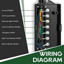 7 Way Trailer Cable With Junction Box Kit