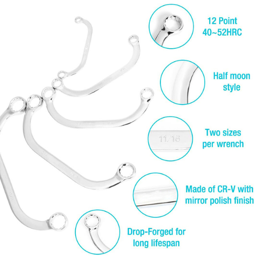 Half Moon Wrench Set