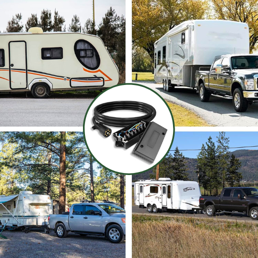 7 Way Trailer Cable With Junction Box Kit