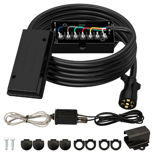 7 Way Trailer Cable With Junction Box Kit