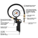 Car Tire Inflator With Hose & Gauge