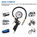 Car Tire Inflator With Hose & Gauge