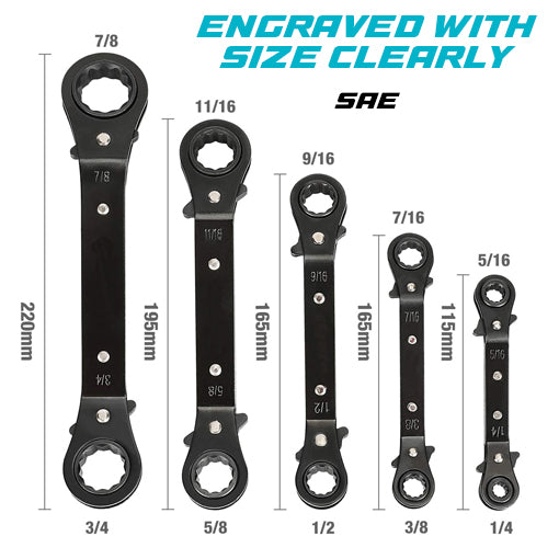 Reversible Ratchet Wrench Set