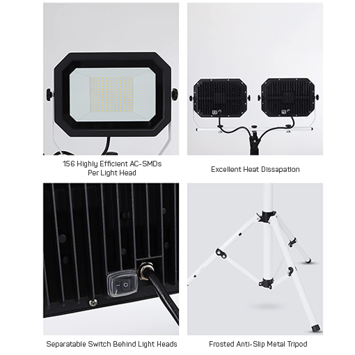 Dual-Head Work Lights