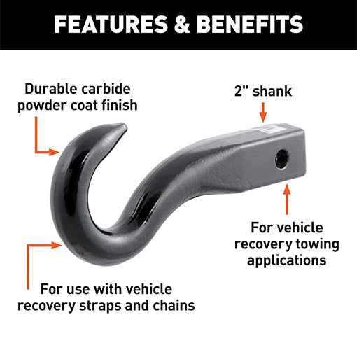 Forged Tow Hook Hitch Mount