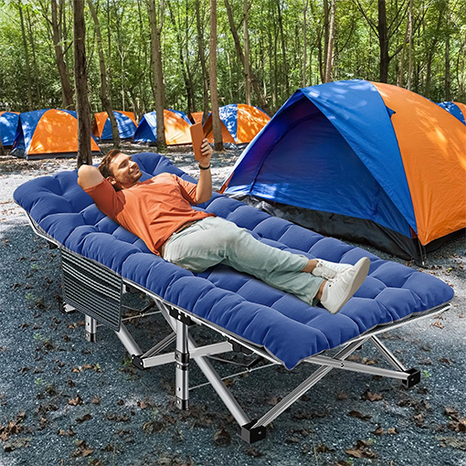 Folding Camping Cot & Pad