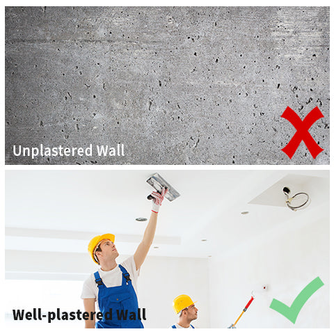 Unplastered Wall VS Well-plastered wall