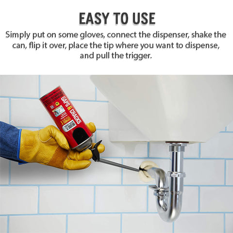 Easy to use 12 oz Gaps and Cracks Foam