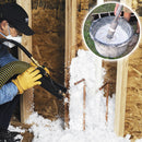 Aircrete foam being used in the cavity wall.