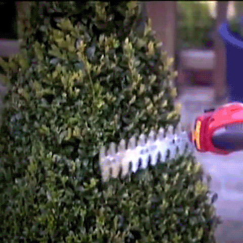 2-in-1 Cordless Grass Cutter & Hedge Trimmer GIF