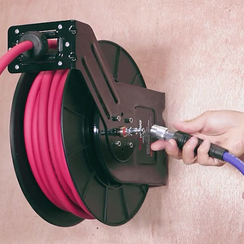 GIF of 50 ft Retractable Air Hose