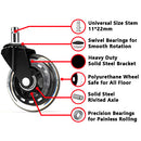 Caster Office Chair Wheels (Set of 5)