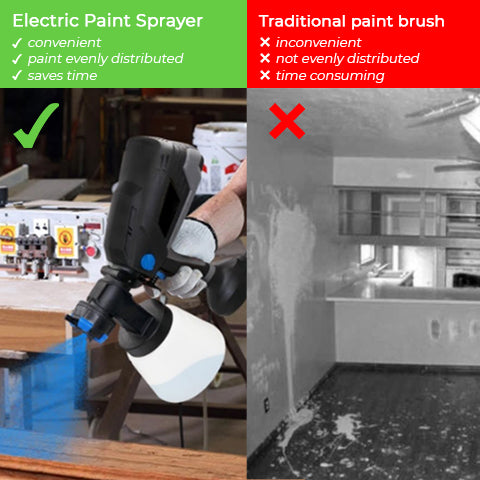 Comparison Picture of Electric Paint Sprayer