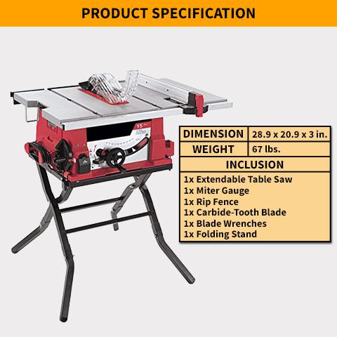 table saw extension tables