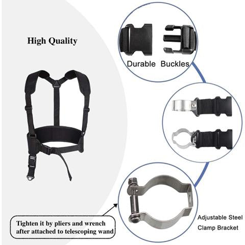 2-Shoulder Harness Belt Support for Telescoping Wand
