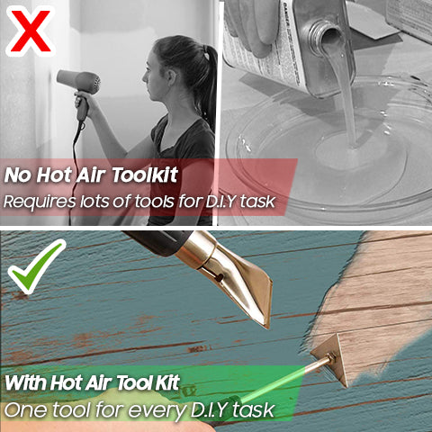 Comparison of using a Hot Air Tool Kit or Heat Gun