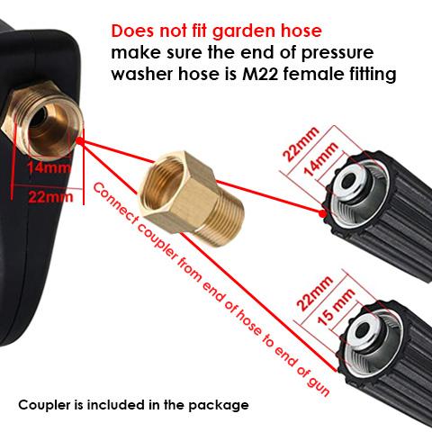 M22 Thread Pressure Washer Gun